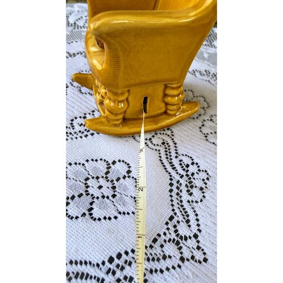 Vintage 1950s Ceramic Rocking Chair/Cat Pin Cushion Tape Measure - Picture 7 of 9